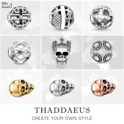 Crown Skull King Bead for Europe Big Hole Luxury Accessories  Rebel Street Charm For Jewelry Making Women Men