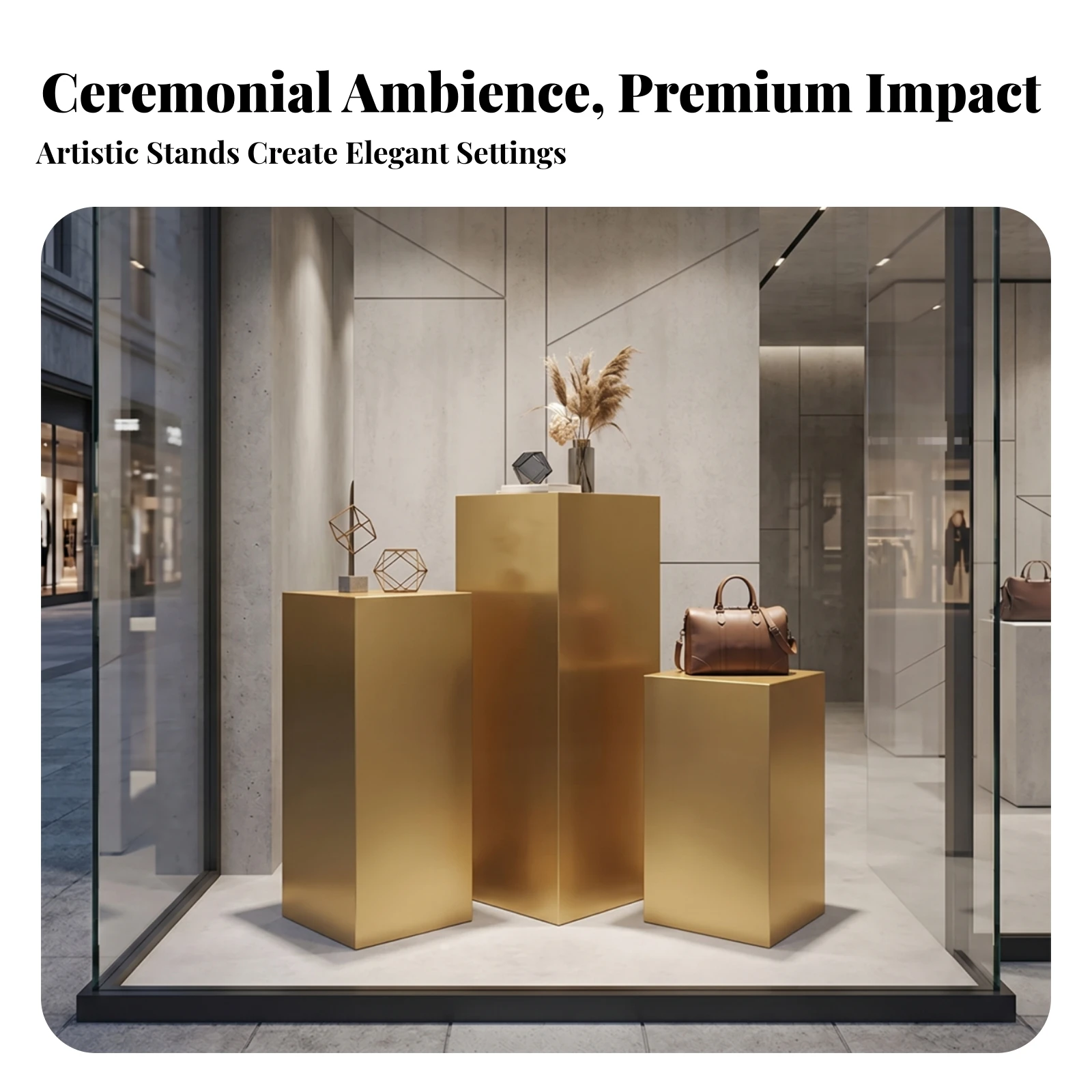

3 Pieces Dessert Display Pedestal Stand Decorative Freestanding Dessert Stand Set Graduated Display Columns