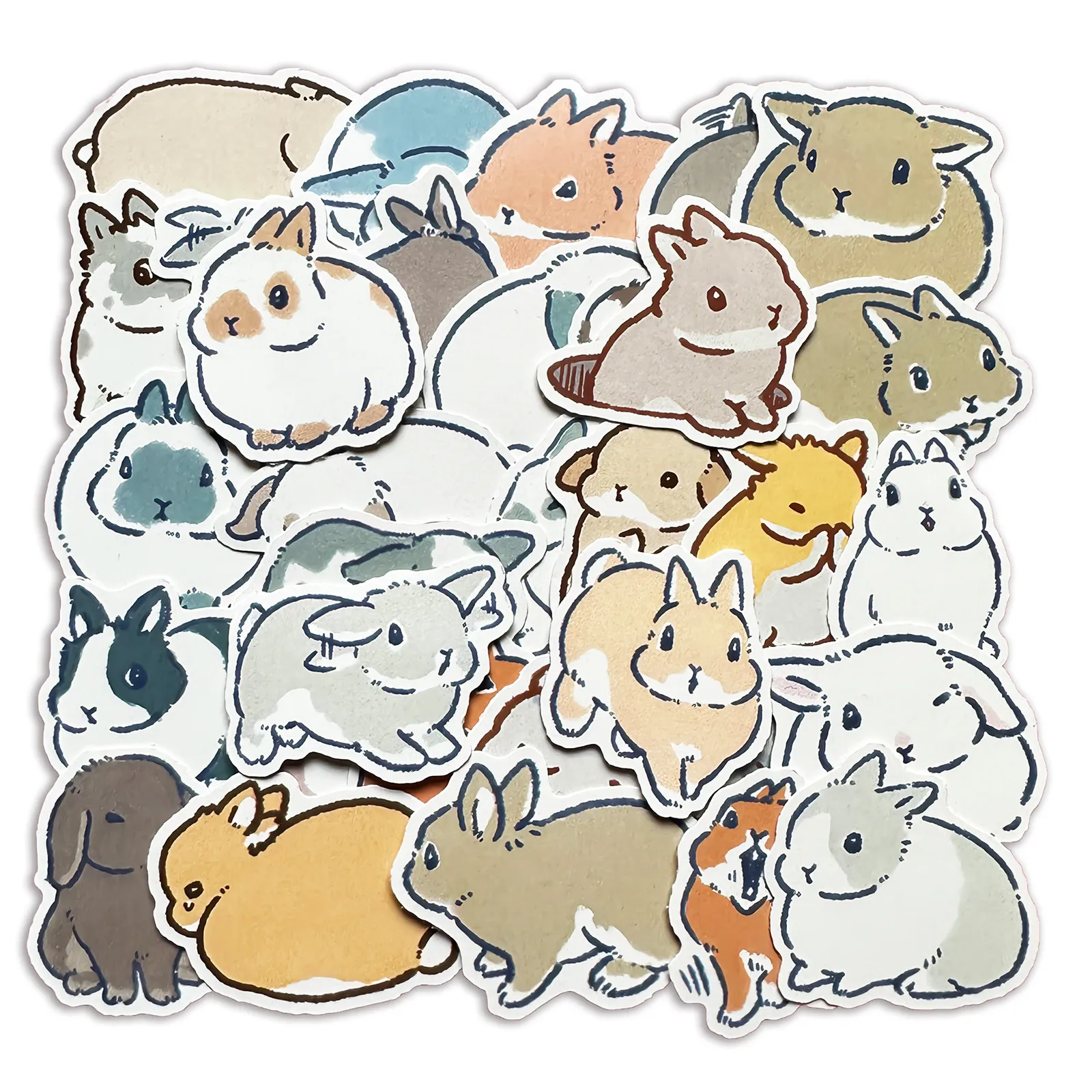 

Ins Cute Rabbit Cartoon Animal Stickers for Journal Notebook Phone Case Gucca DIY Decoration