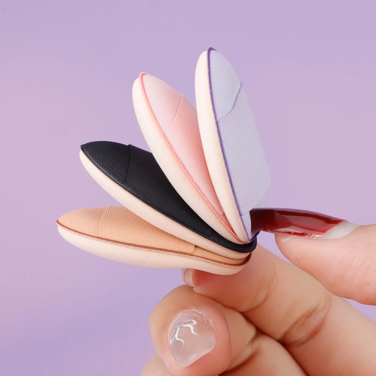 4 กล่อง Finger Powder Puff Thumb Air Cushion มินิแต่งหน้าฟองน้ํา Wet & Dry ปลายนิ้วแป้งพัฟ