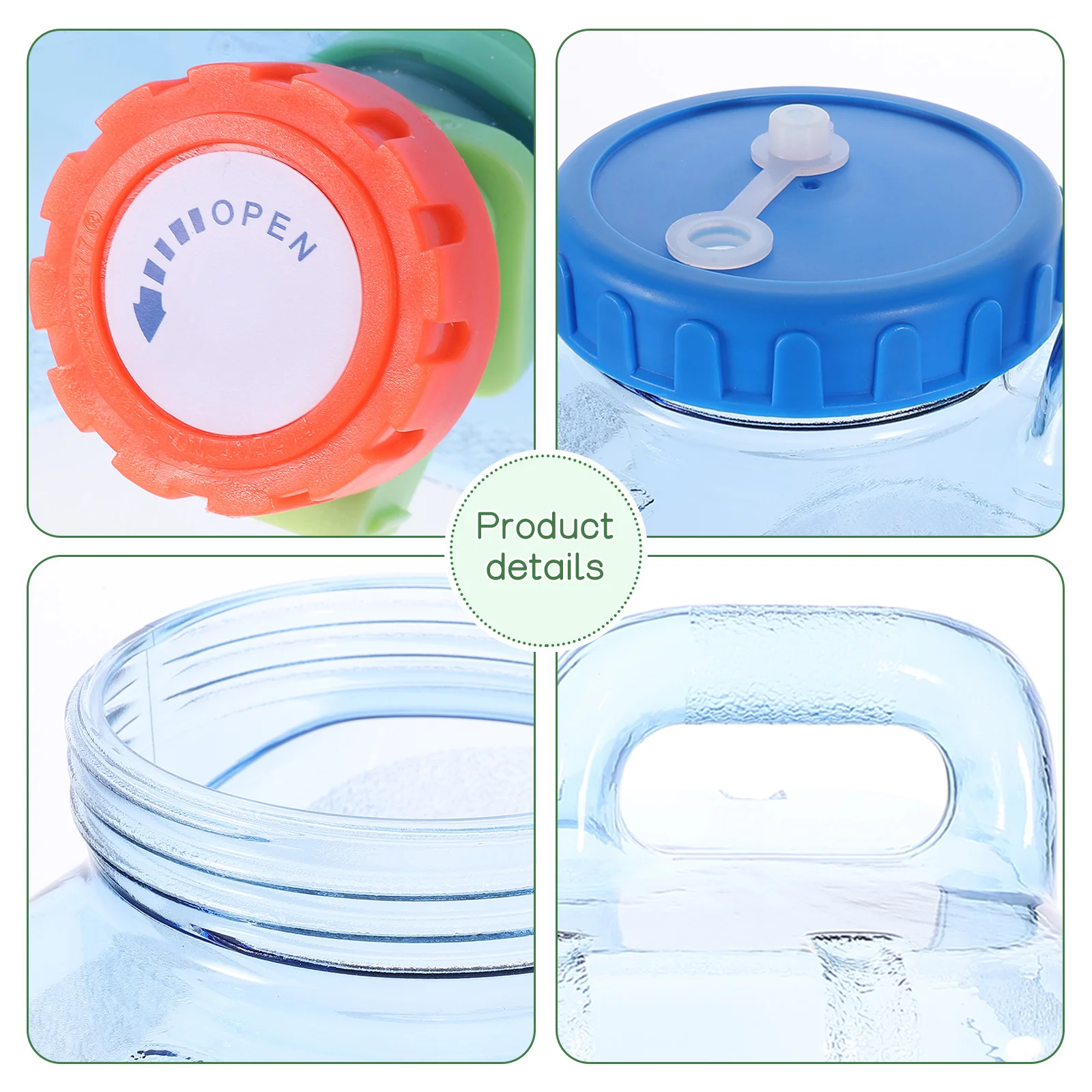 

10L PC Outdoor Water Bucket Durable Transparent Container Large Mouth Camping Supply Portable Storage Jug