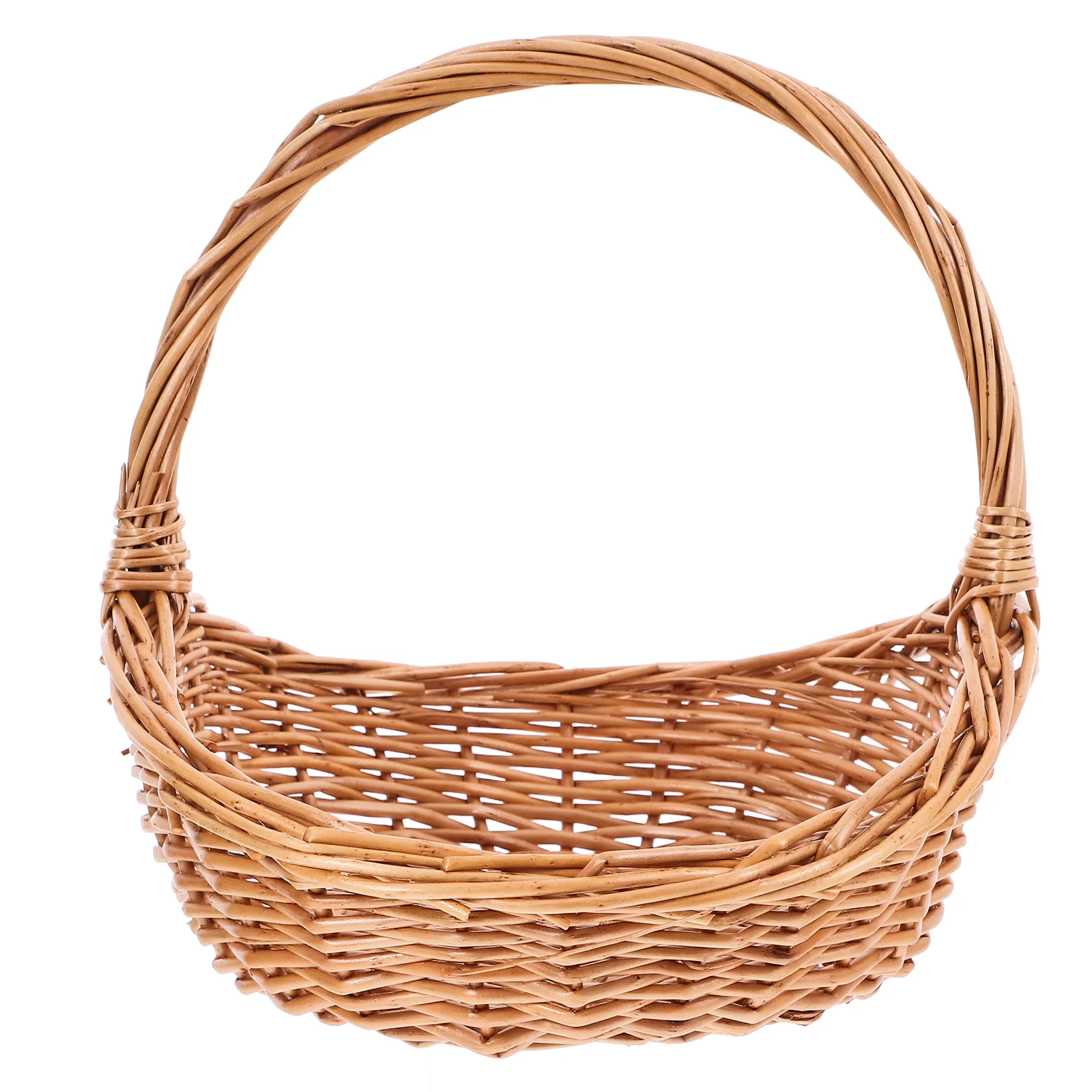 Picnic Basket Woven Baskets Camping to Weave Storage Multi-function Wicker Wear-resistant Fruit Handheld Baby Container Grocery