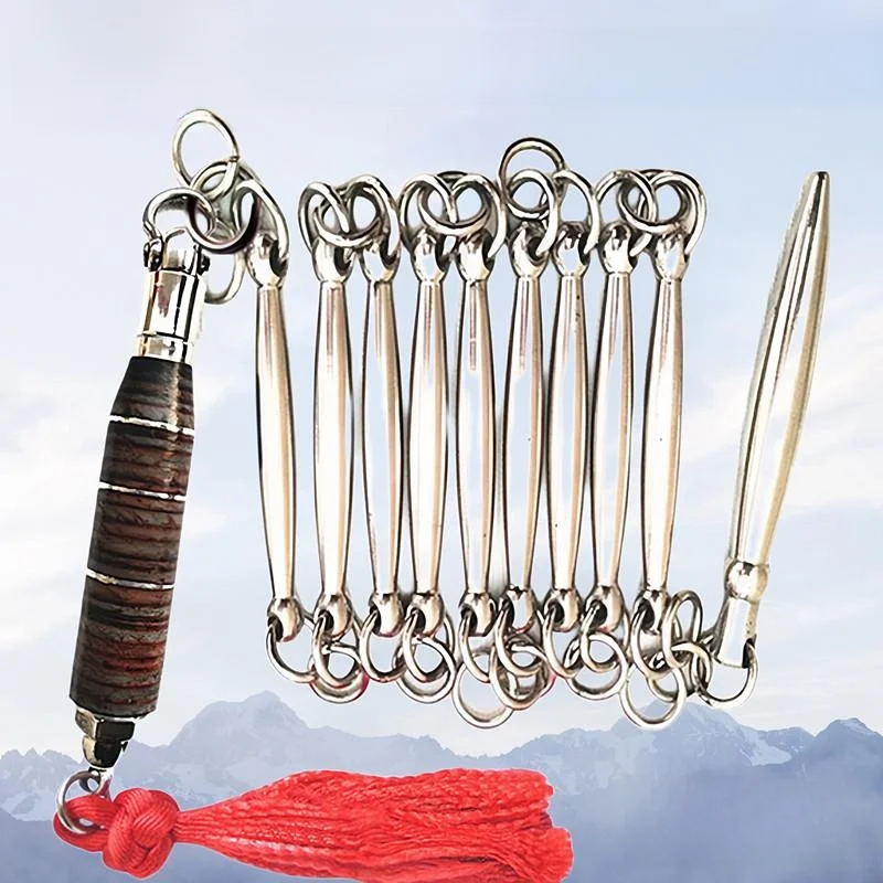 

Девятисекционный кнут из нержавеющей стали, инструмент для тренировки боевых искусств, универсальная ручка для начинающих