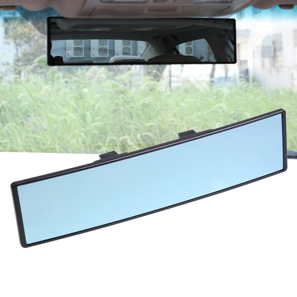

Universal Car Rearview Mirror 280mm Wide Angle Blue Glass Panoramic Anti-Glare Interior Rear View Mirror Large Curved Vision