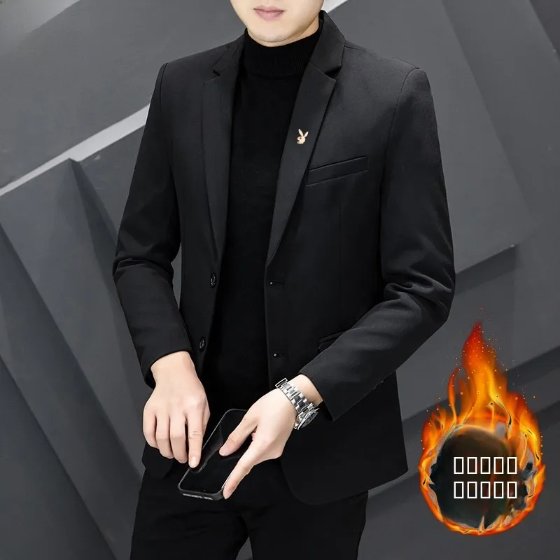 

Мужское утепленное хлопковое повседневное пальто, зимнее, модное, в городском стиле, стандартного кроя, с длинными рукавами, на пуговицах, больших размеров, костюмного типа