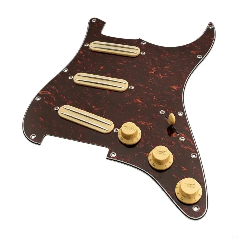 11 Löcher Gitarren-Tonabnehmer, kratzfeste Platte, schützende, vorverkabelte, geladene Schlagbrett-Set, Ersatzteile für 69HD – Detail 2