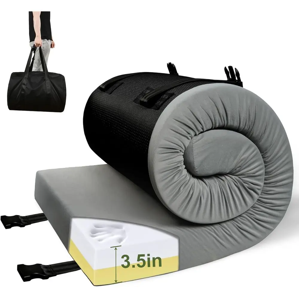 

Толстый туристический матрас 3,5 см с водонепроницаемым чехлом и сумкой для переноски, идеально подходит для кемпинга, автомобиля, внедорожника и многого другого.