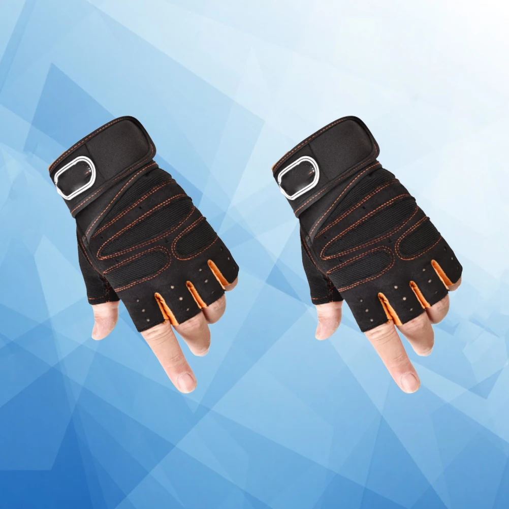 

1 Pair Fitness Half-Finger Gloves Breathable Anti-Slip Shock-Absorbing For Mountain Climbing Weight Lifting Riding Workout Gear