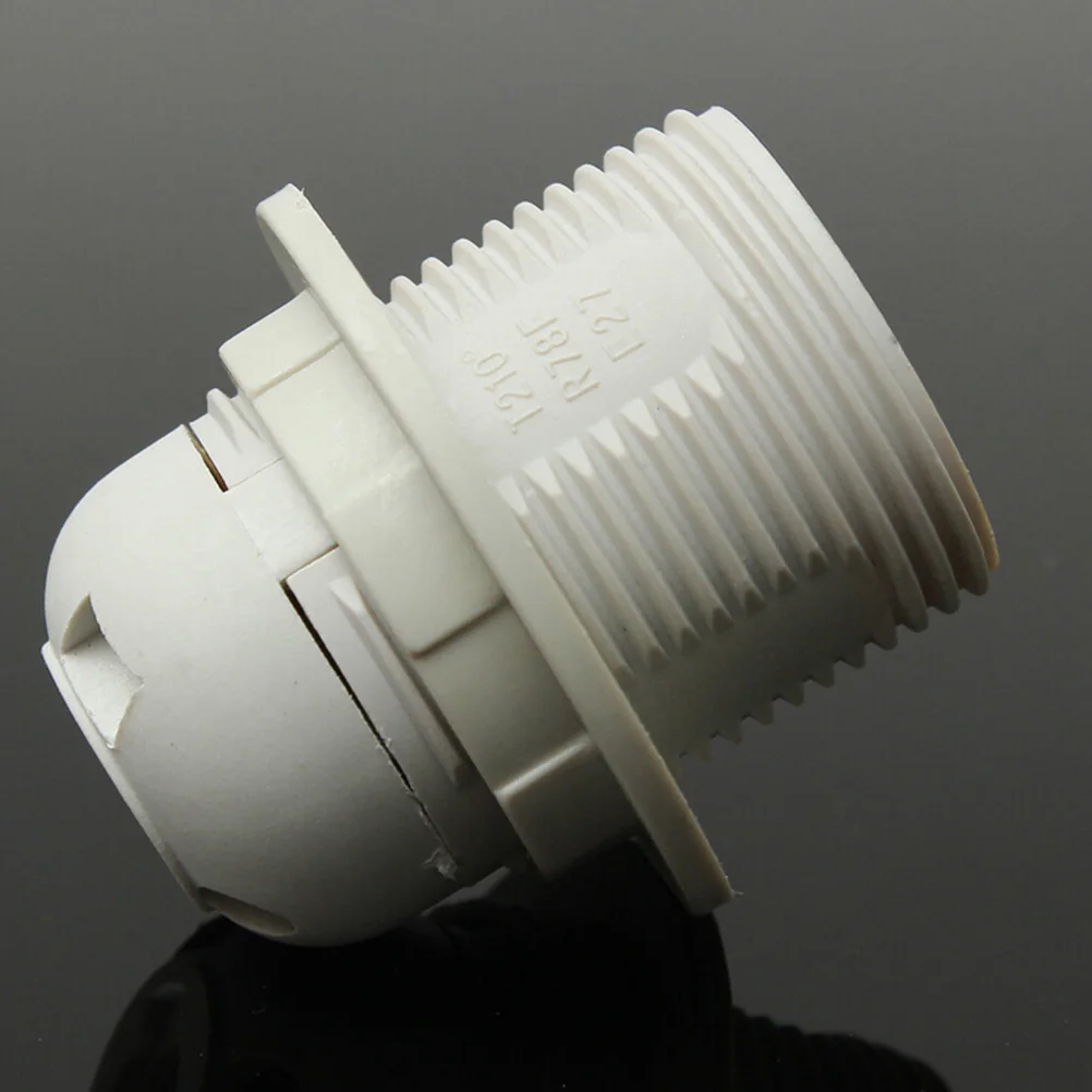 NEW E27 Light Bulb Base Plastic Half-thread Cassette Lamp Holder 4A 250V Socket Lampshade Ring For E27 Light Bulb