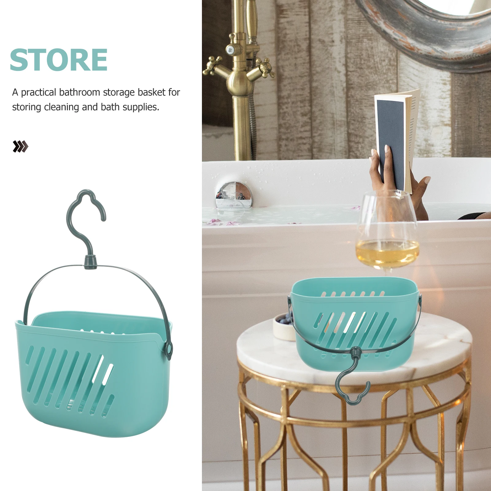 

Hanging Plastic Storage Basket For Bathroom Wall Mounted Space Saving Organizer Bathroom Essentials College Dorm Shower