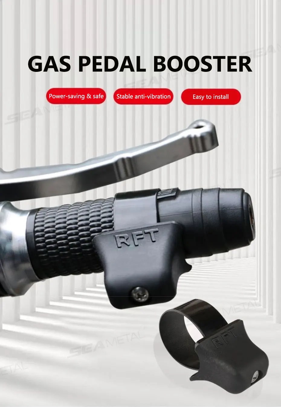 SEAMETAL Motorrad Gas Assistent Griff Gaspedal Booster Tempomat Griff Daumen Handgelenk Rest Arbeits Saver Zubehör – Detail 2