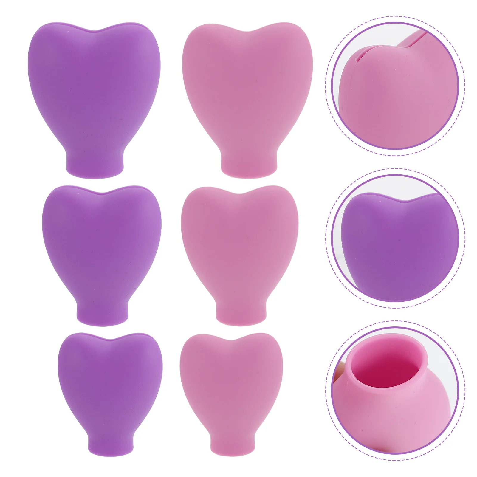 

6pcs Makeup Brush Covers Silicone Protective Dust Proof Travel Case for Foundation Brushes Cosmetics Brush Head Cover