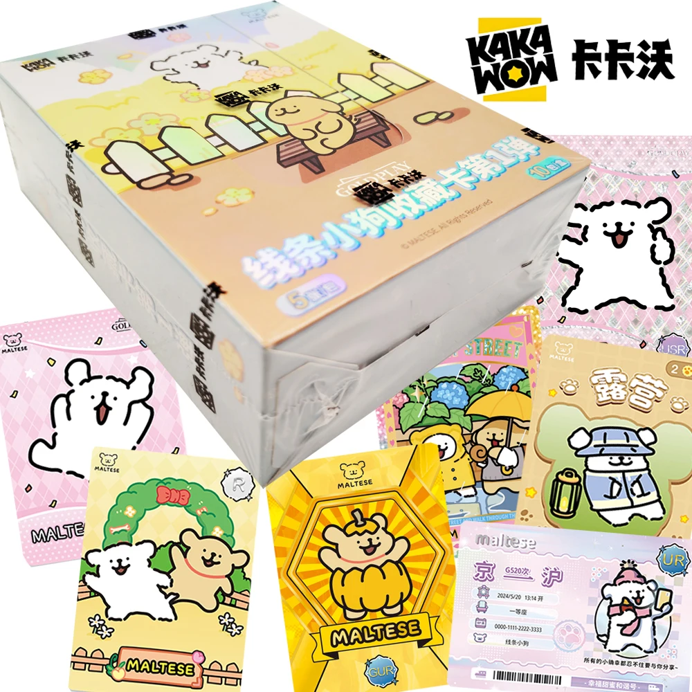 

Kakawow Original Maltese Collection Cards for Children Simple and Cute Cartoon Puppy Color Fresh Fashion Trading Cards Fun Gift