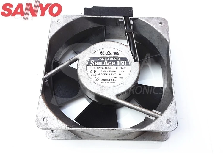 

For Sanyo 109-602 16050 160mm 16cm 37.5/33W 200V inverter server axial cooling fans