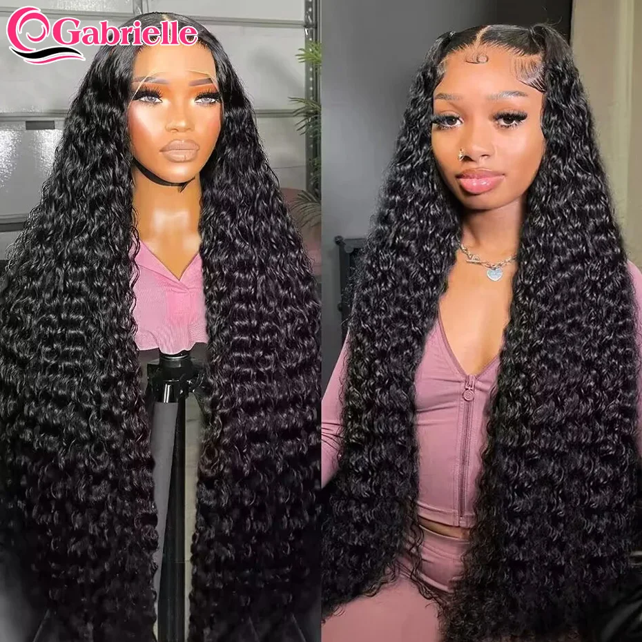 Deep Wave 13x6 Lace Front Wig Human Hair Brazilian Curly 13x4 Transparent Lace Frontal Wigs on Clearance Sale 180 Density