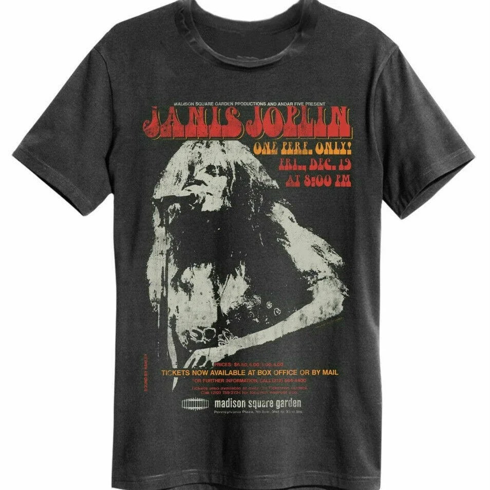 Janis Joplin Madison Square T Shirt. Short Sleeve 100% Cotton Casual T-shirts Loose Top Size S-3XL