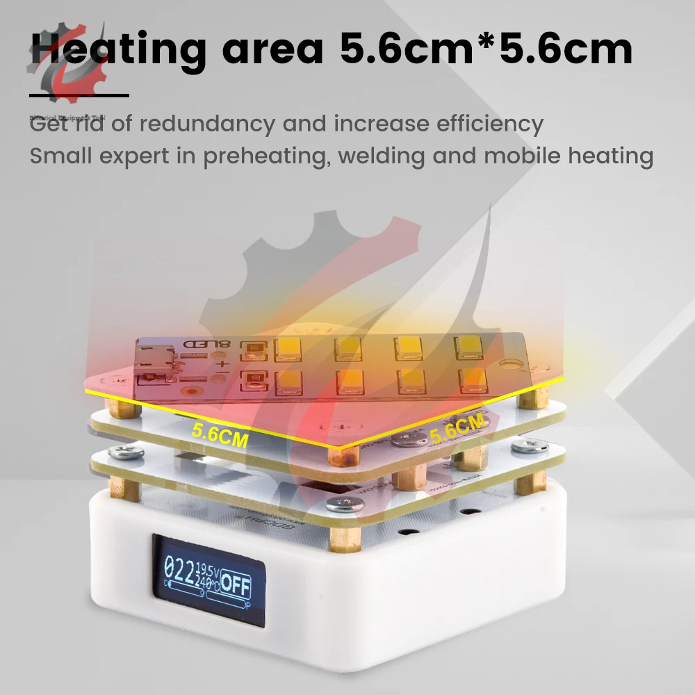 PD 65W Mini Adjustable Constant Temperature Hot Plate Type-C Digital Display PCB Soldering Heating Table Preheater Repair Tools