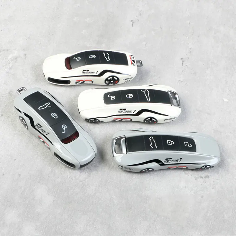 

Car Remote Key Cover Racing Style For Porsche Cayenne Panamera Cayman Macan Boxster 971 9YA 718 911 Racing Keyless Hard Case