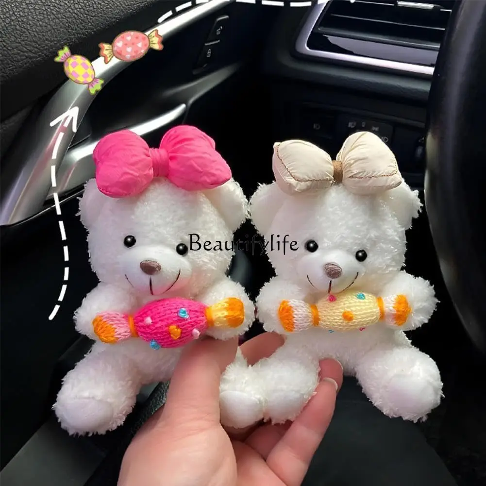 2 Car ornament creative cute cute bear screen cartoon car center console decoration car