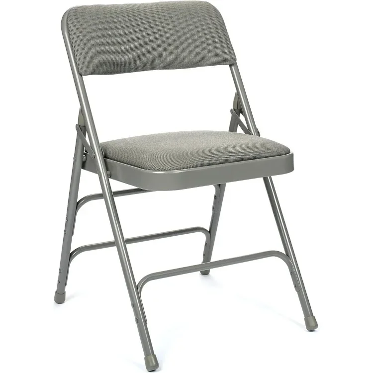 Folding Card Table and Fabric Padded Chair Set (5pc) - Comfortable Padded Upholstery