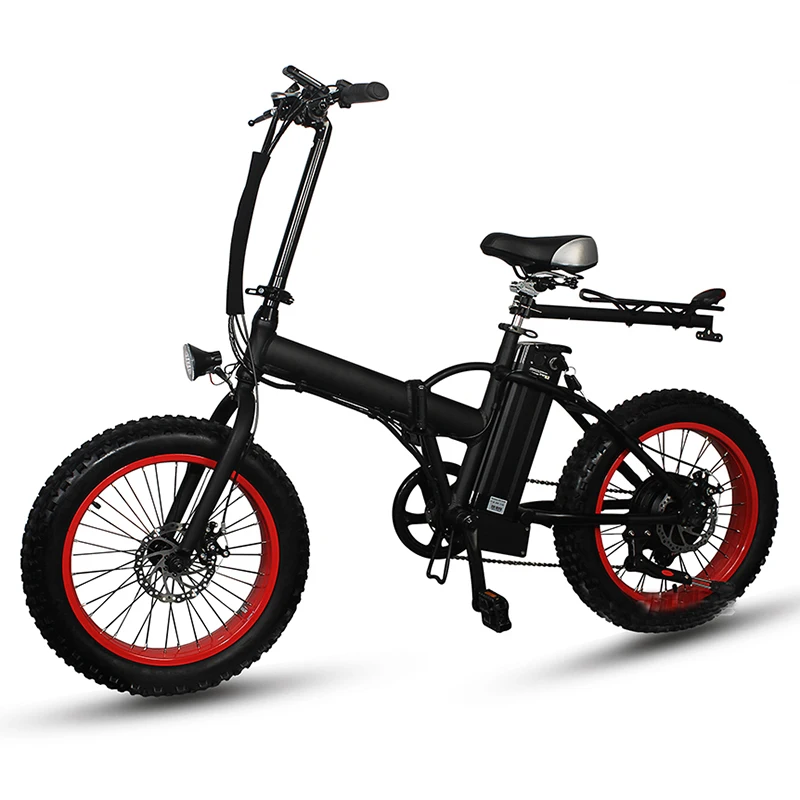 China Manufacture  500W 1000W Rear Hub Motor Electric Folding Bike 2 Wheel Electric Fat Tire Bike Disc Brake Electric City Bike