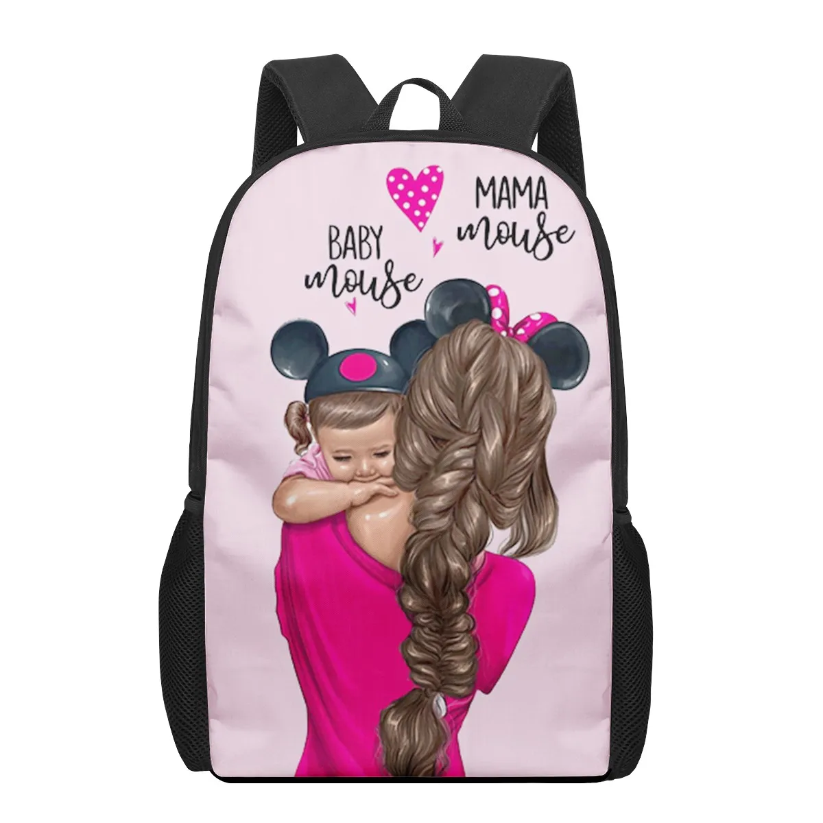 Tas punggung sekolah anak perempuan, ransel Laptop motif bayi Super ibu untuk anak laki-laki dan perempuan, tas buku, tas selempang kasual pelajar remaja