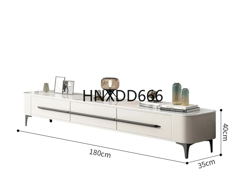 

Coffee table living room home modern light luxury high-end small apartment rock slab tea table TV cabinet combination