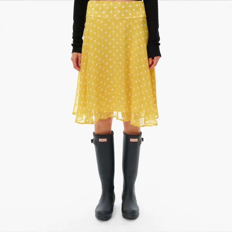 

2026 Polka Dot Fabric | Umbrella Pendulum Elegant | Printed Texture Medium and Long A-shaped Skirt