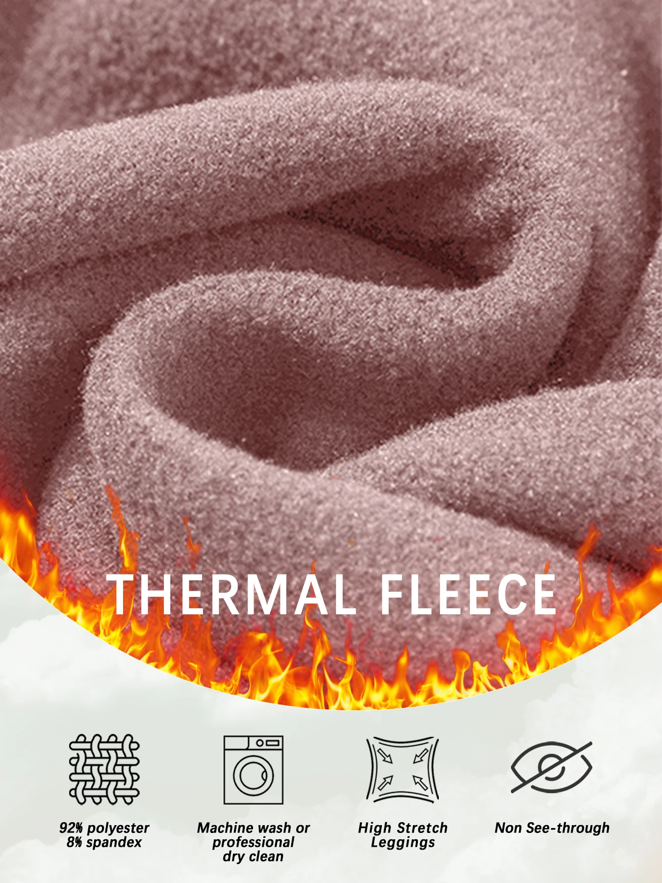 Damskie legginsy ocieplane polarem z wysokim stanem i kieszeniami, ciepłe, grube rajstopy na zimę, miękkie spodnie do jogi i biegania.