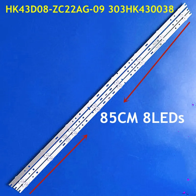 

LED Strip 8Lamp For 43T8S 43CE210G1 HK43D08-ZC22AG-09 303HK430038 43CE2532A1 LE43B9600 06-43F9-SMC3030-0D22-3X8-W12-190826-B