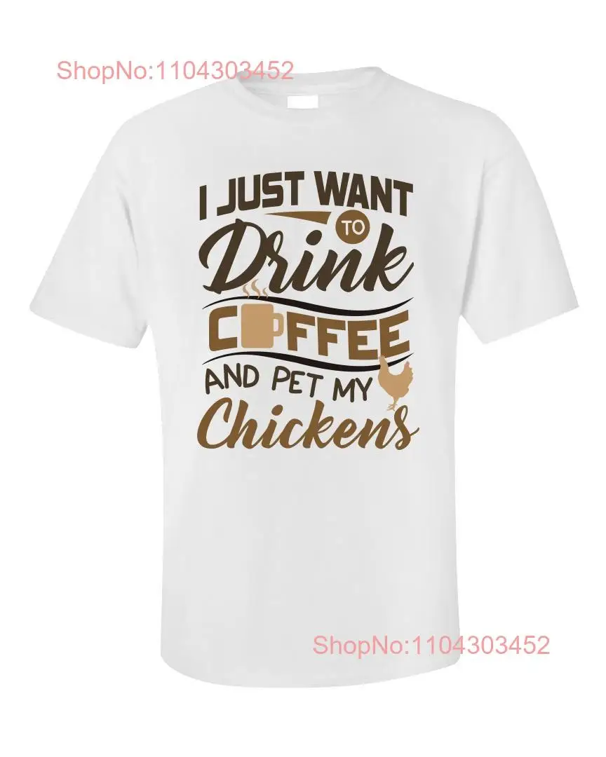 Coffee Chickens Farm T Shirt Homestead Animal for Chicken Owner Fast Shipping long or short sleeves