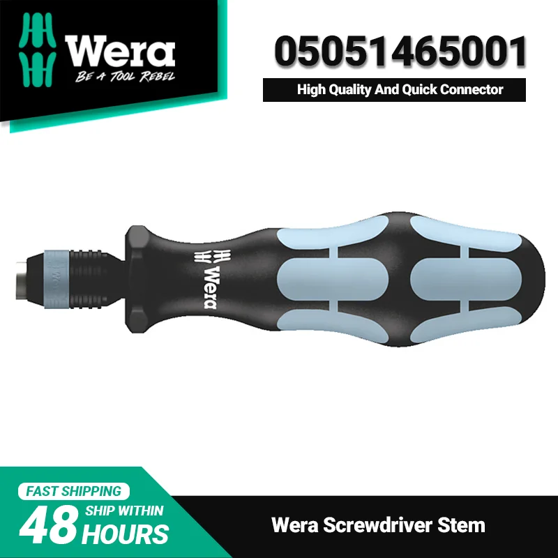 WERA 05051465001 3816 R Bitholding Screwdriver with Rapidaptor Quick-release Chuck High Quality Handle Non-roll