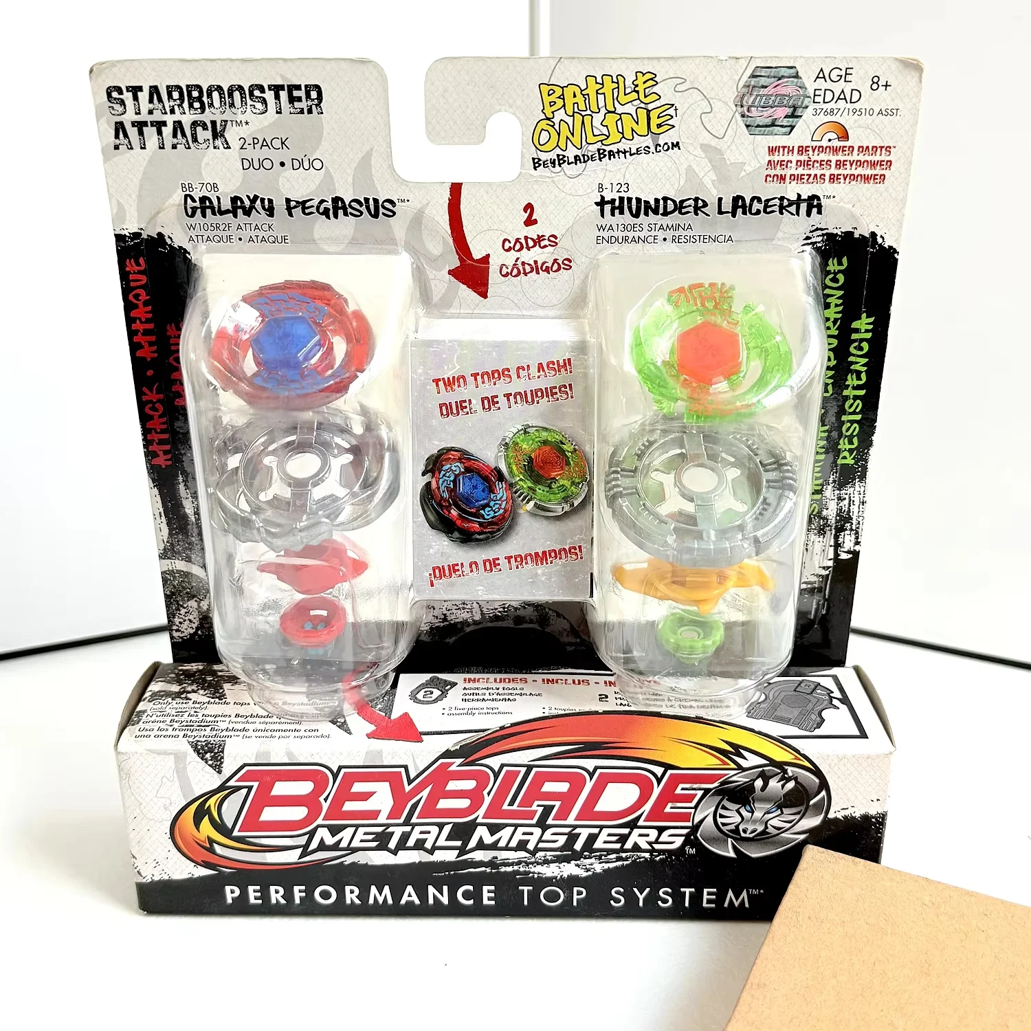 

GENUINE Beysplayer beys BB-70B GALAXY PEGASUS W105R2F&BEY B-123 THVNDER LACERTA WA130ES 2-PACK Limited rare in original pack set