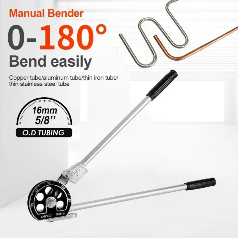 Hand Operated Lever Tube Bender Angle Indicator Design For Refrigeration Copper Aluminum Stainless Thin‑Wall Pipe Work