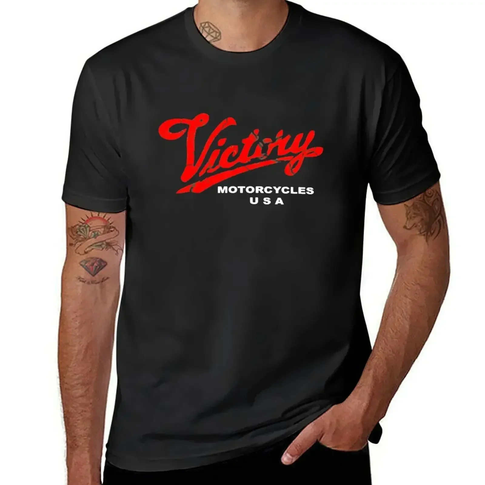 Victorys Motorcycles T-Shirt heavyweights Aesthetic clothing baggy shirts vintage t shirts mens funny t shirts