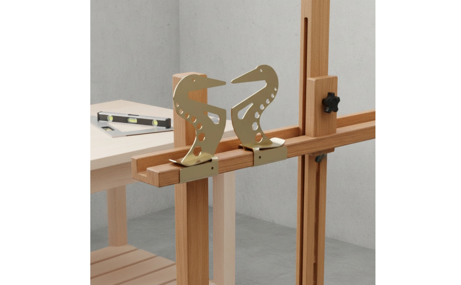 Artist Hand Rest Bridge Adjustable Artist Bridge Hand Rest Art Supply Curved Metal Clamp Brackets for Artists, Drawing
