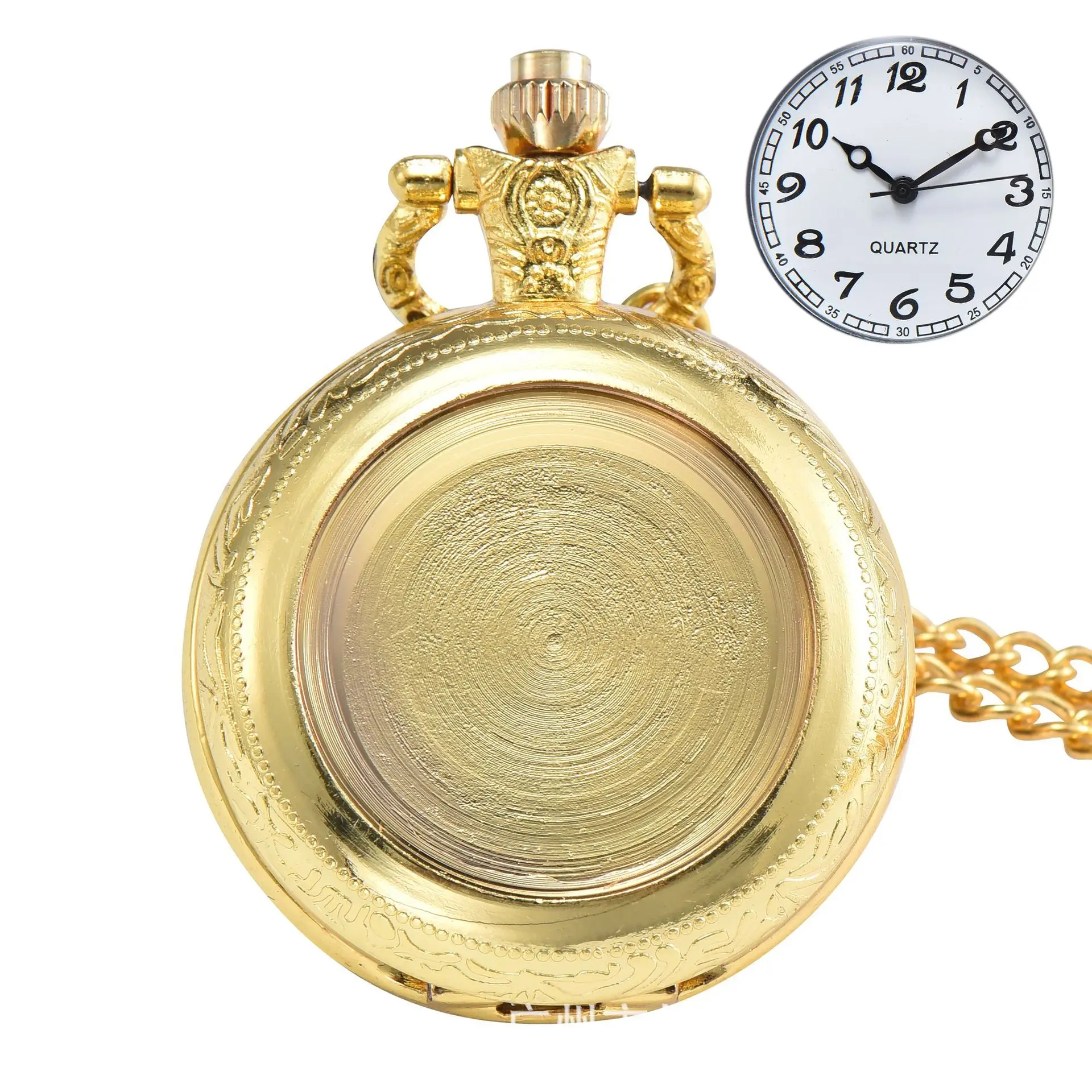 10pcs/lot Vintage Pocket Quartz Watch Necklace Pendant DIY Timer Alloy Hip Hop Punk 35MM Promotion Men Women Party Brithday Gift