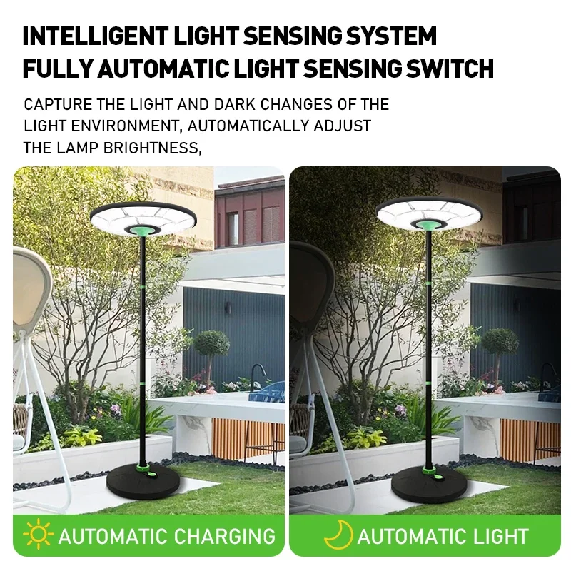 Led Solar Garden Lights Mobile Outdoor Lamp Waterproof Pole Party Portable Lawn Lamps Pathway Landscape Yard Sensor Motion Light