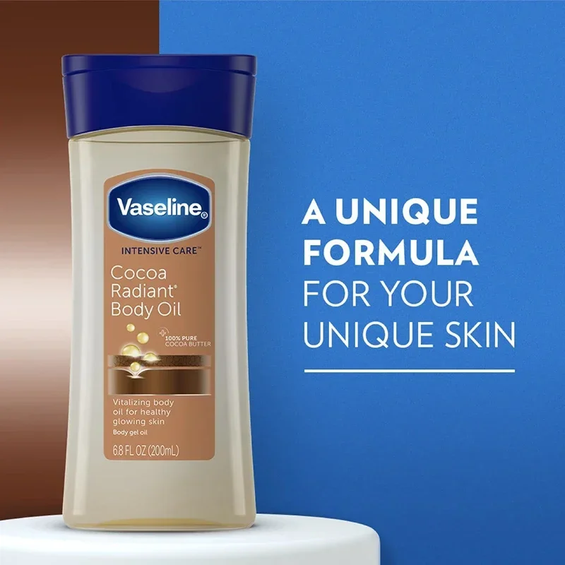 Vaseline Cocoa Body Luminous Oil Long-lasting Moisturizing Skin Care Oil Body Brightening Anti-drying Essence Care Product 200ml