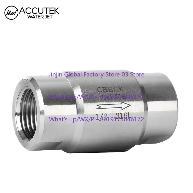 1PCS 316L stainless steel one-way high-temperature anti-corrosion inner wire high-pressure acid and alkali resistant check valve