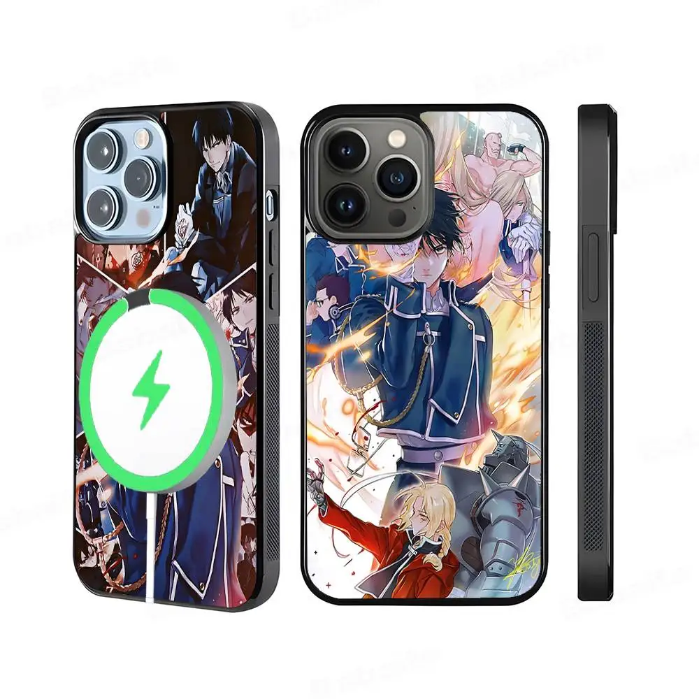 

Fullmetal Alchemist Phone Case Magnetic Case For iPhone 16 14 13 12 11 15 Pro Max Plus For Magsafe Wireless Charge Cover