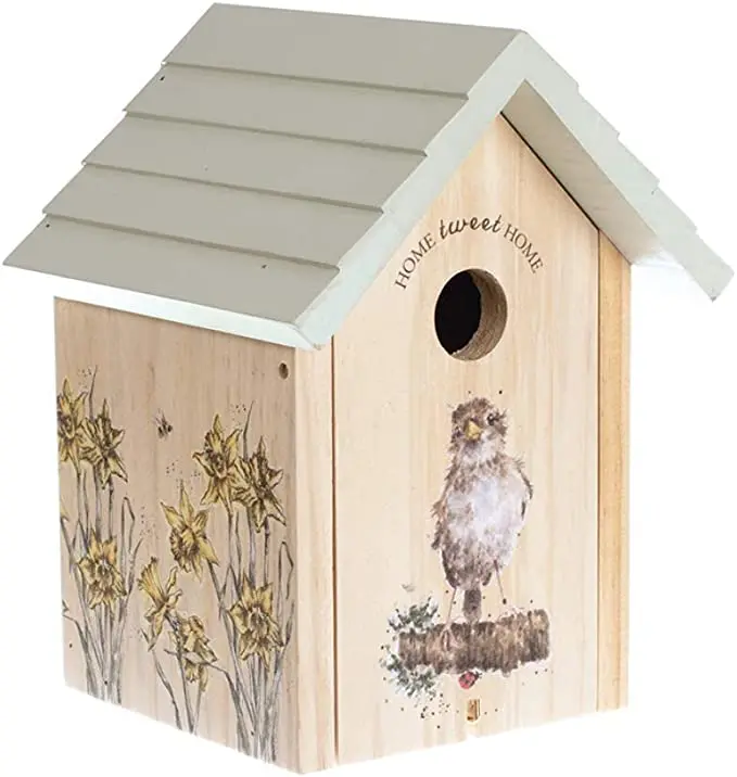 Factory Custom Various Shapes Garden Forest Bird House Villa Wooden with 1080P Camer for Wild Birds