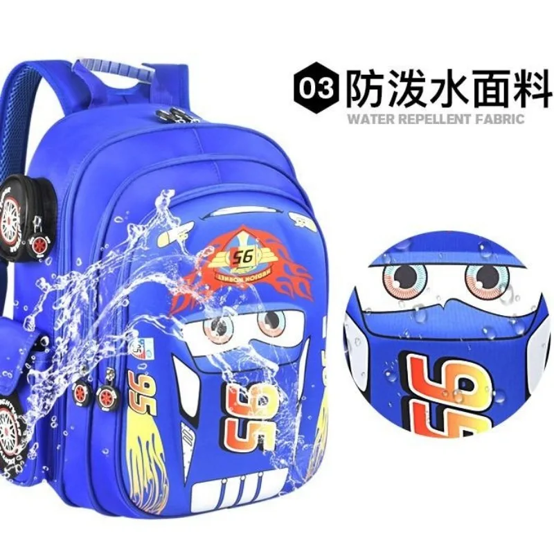 Lightning McQueen children\'s schoolbag primary school boy anime cartoon car 1-2-5 grade large capacity wear-resistant backpack