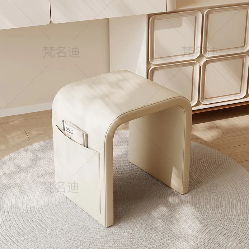 Wooden Modern Vanity Stool Dressing Foot Storage Beauty Vanity Stool Dining Design Silla Para Tocador Maquillaje Home Furniture