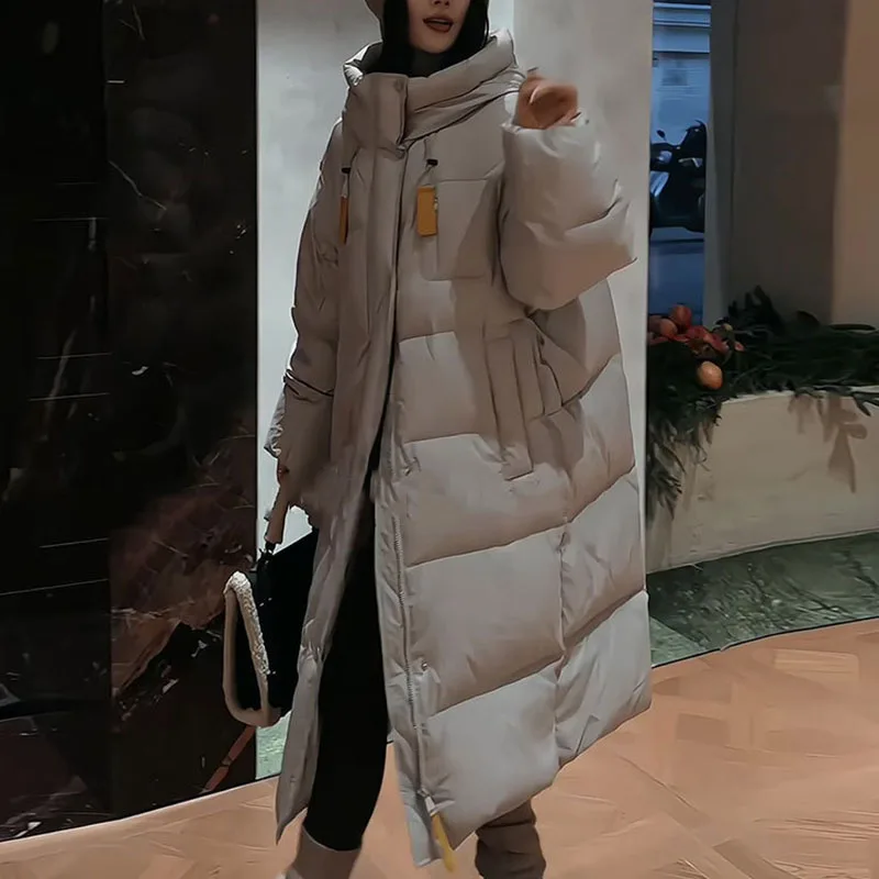 パーカーダウンジャケット レディース 2025年冬新作 厚手リボン付きフード付き 極寒対策 暖かいジャケット 高品質 レディースダウンジャケット H577