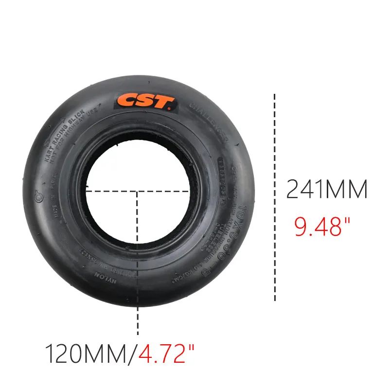 LINGQI Motorcycle Go Kart 5 Inch 10x3.60-5 Front Rear Rubber Tire Wheel Hub Rim For Karting Scooter Beach ATV UTV Buggy Quad