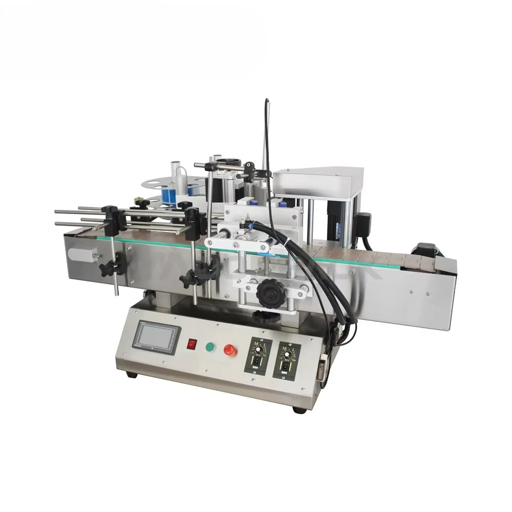 Round Liquor Bottles Horizontal Labeling MachineMoonpack TRLM-120B Labeling Machine Automatic Industrial