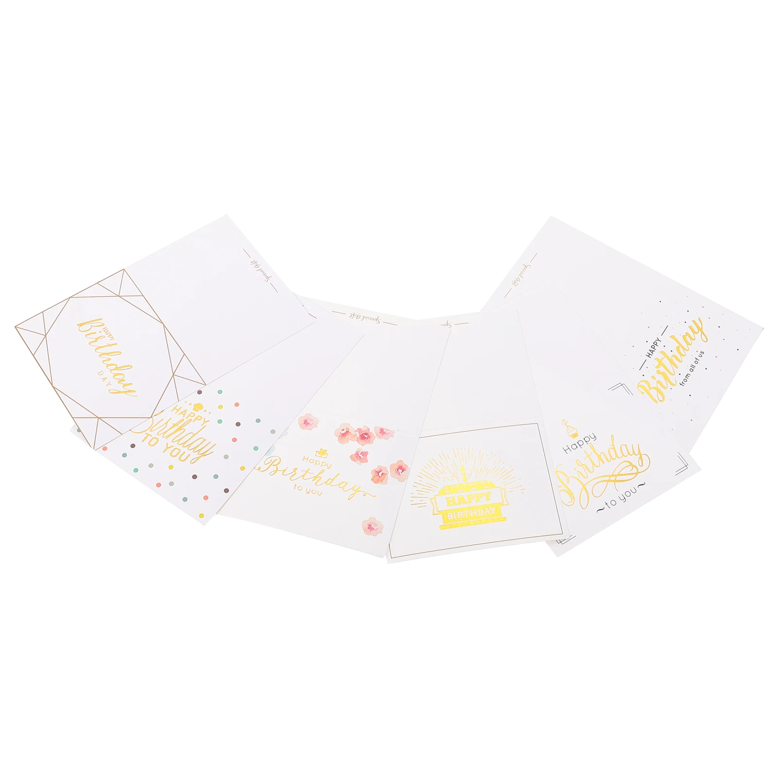 

60 Pcs Gold Stitching Greeting Cards Birthday Paper Kids Invitation Commemorate Folding Messages Bulk Assortment Greetings