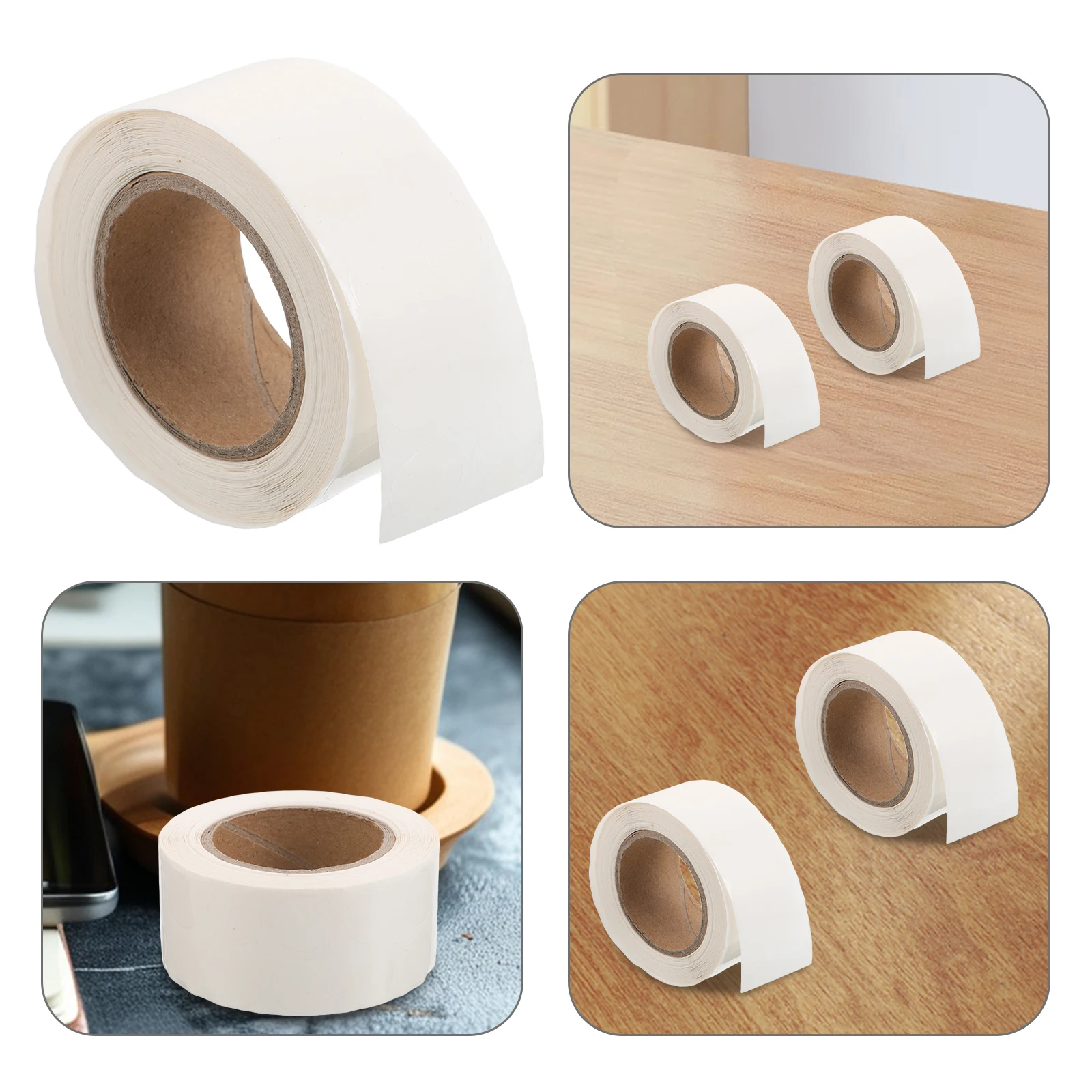 

4000pcs 2 Rolls Adhesive Round Coding Tag Labels Strong Adhesion Transparent Clear Labels Sticker Sealing Office Home