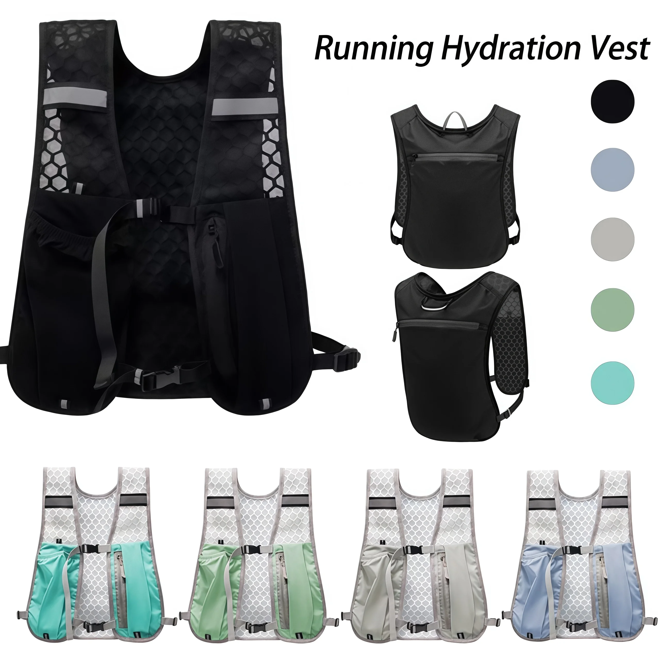 AliExpress NONE Running Hydration Vest Backpack for Hiking Cycling Marathon Lightweight Water Chest Pack With Phone Storage Pocket